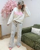 Sweat Iconic gris rose