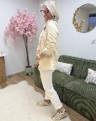 Blazer strass beige