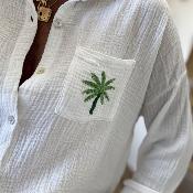 Chemise Palms vert foncé