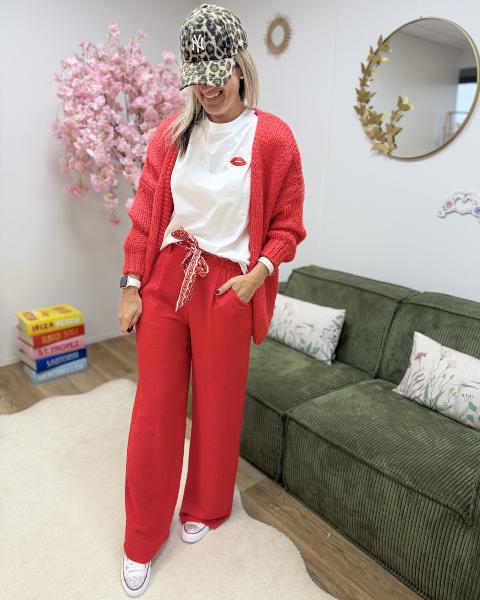 Pantalon Paula rouge