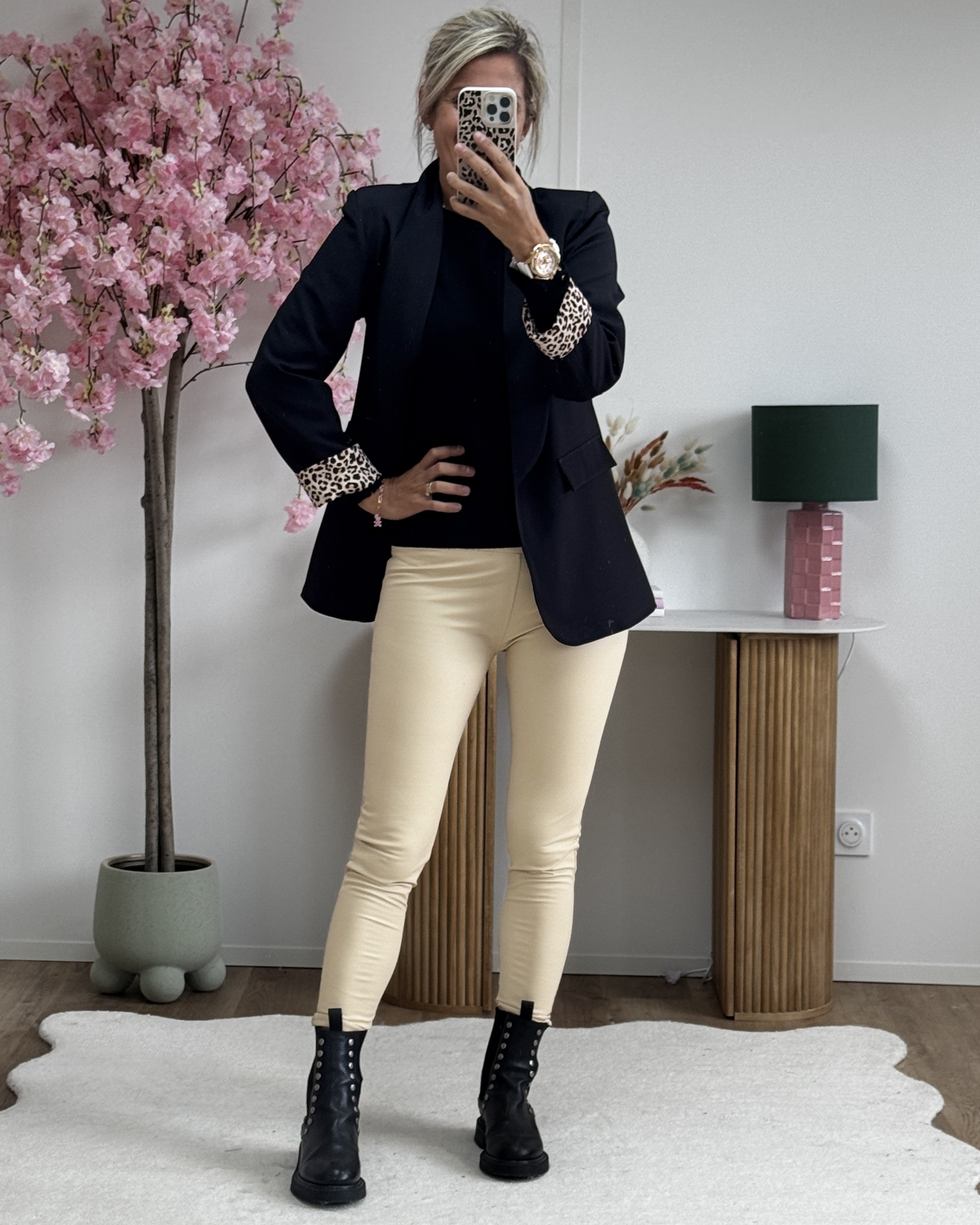 Legging Simili beige