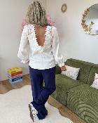 Blouse Sabrina blanche