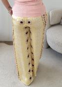 Pantalon en soie jaune