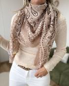 Foulard bandana beige