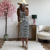 Robe Marinière noire