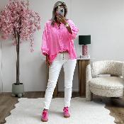 Chemise Ibiza rose fluo