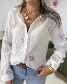 Chemise Scarlette rose marron