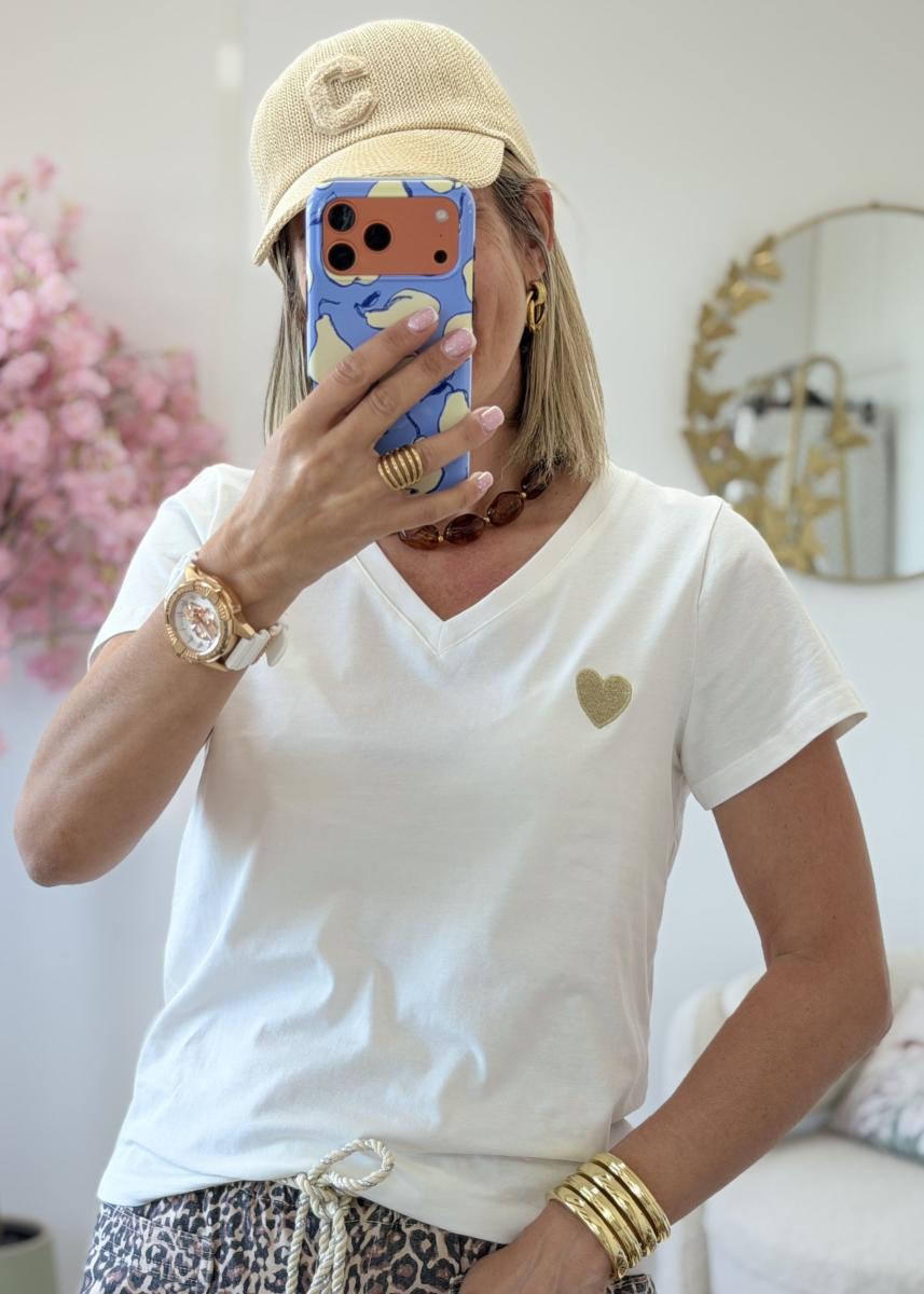 Tee shirt Yanis blanc or
