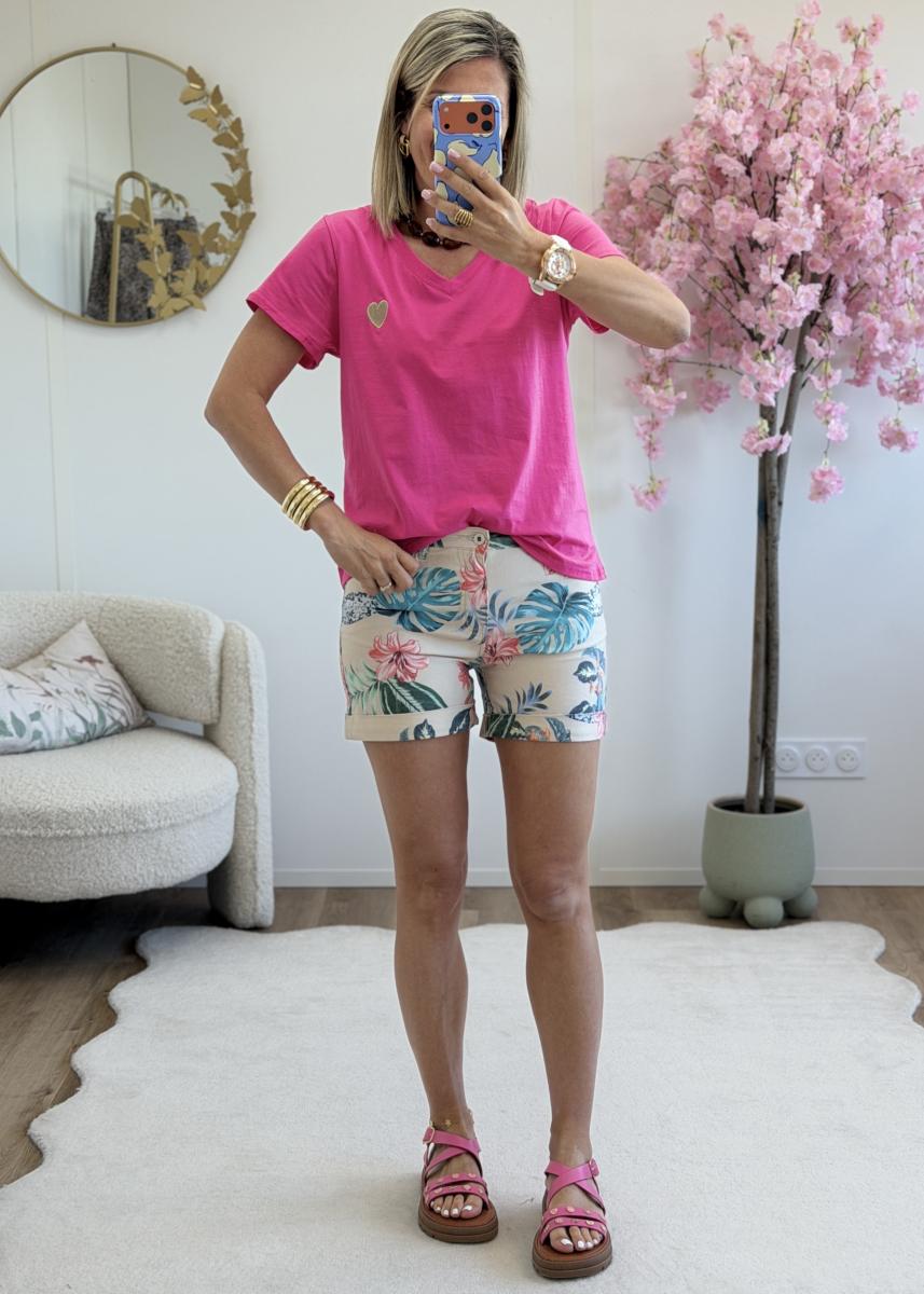 Tee shirt Yanis rose