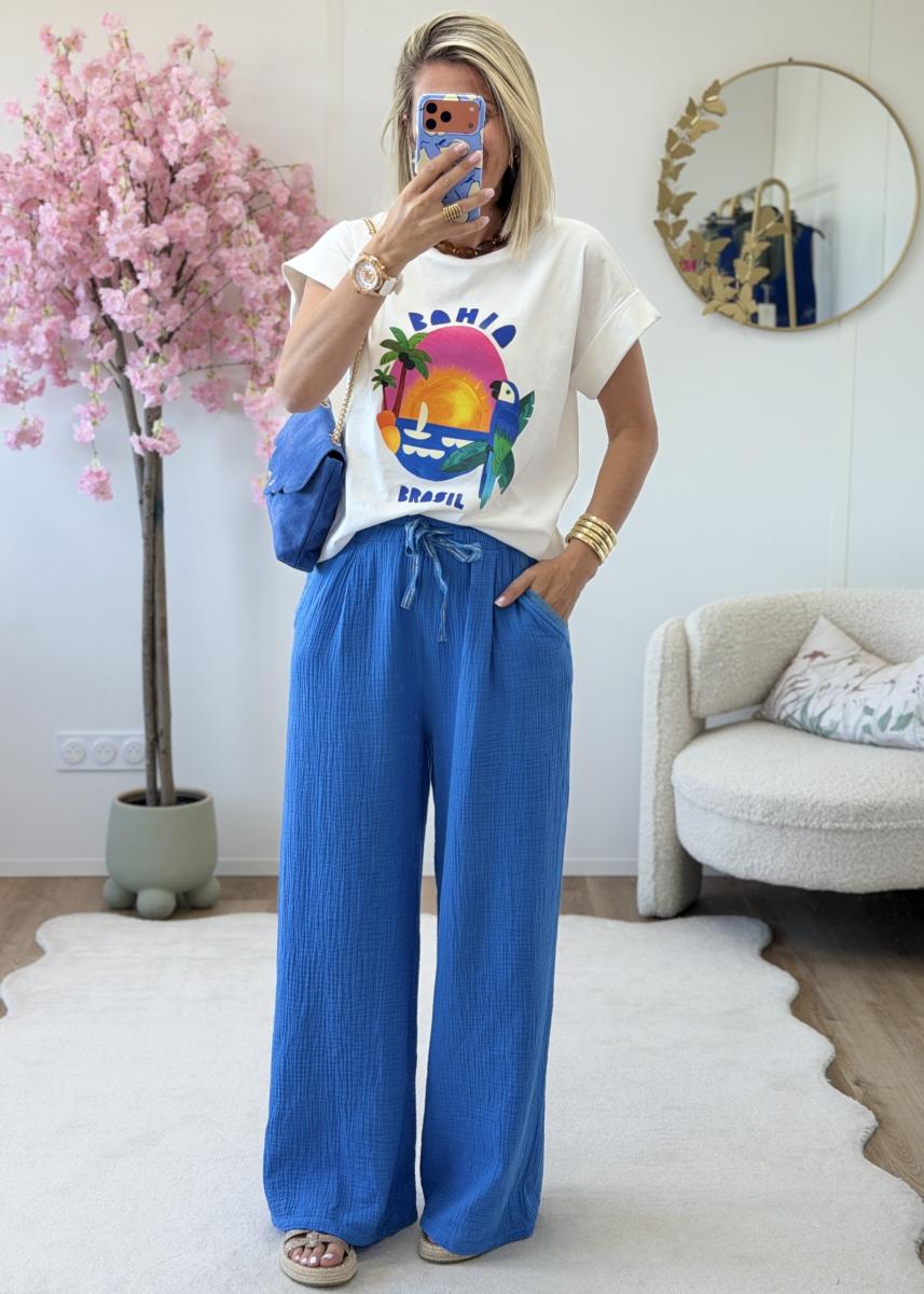 Pantalon Lilou bleu roi