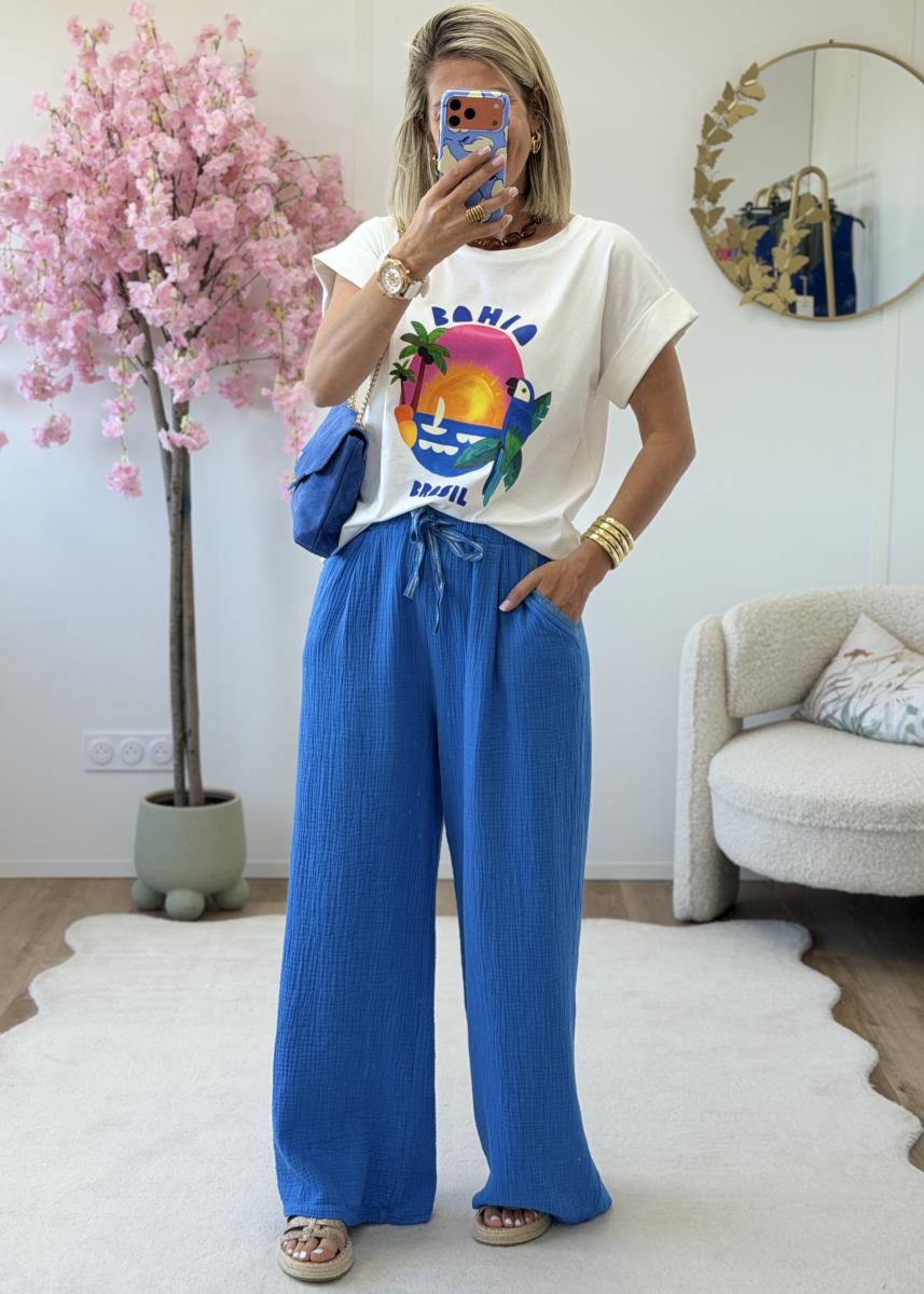 Pantalon Lilou bleu roi