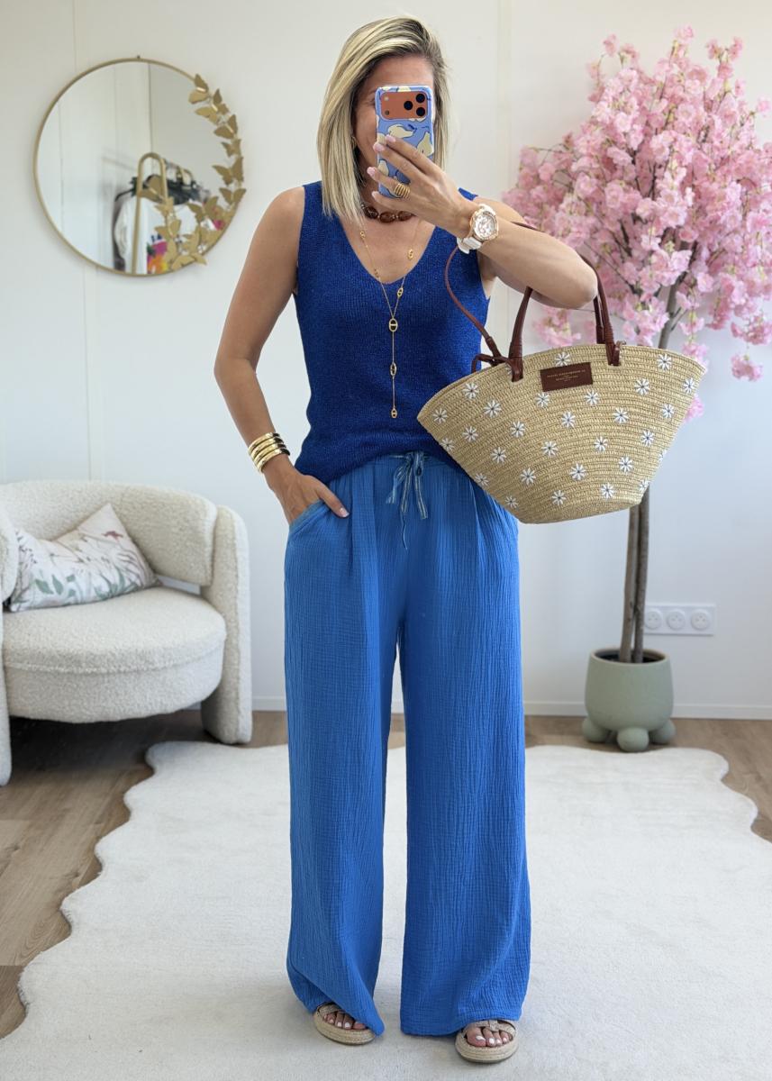 Pantalon Lilou bleu roi