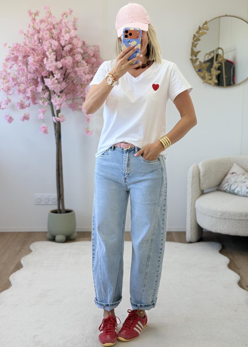 Tee shirt Yanis blanc rouge