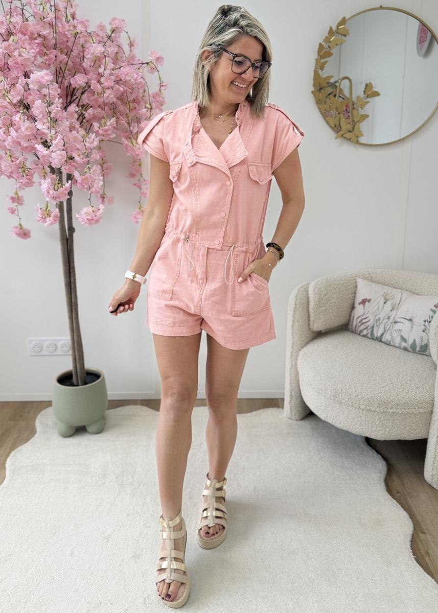 Combi short Nolwenn rose