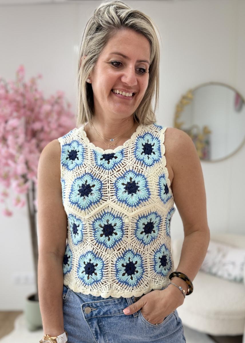 Top Milie bleu