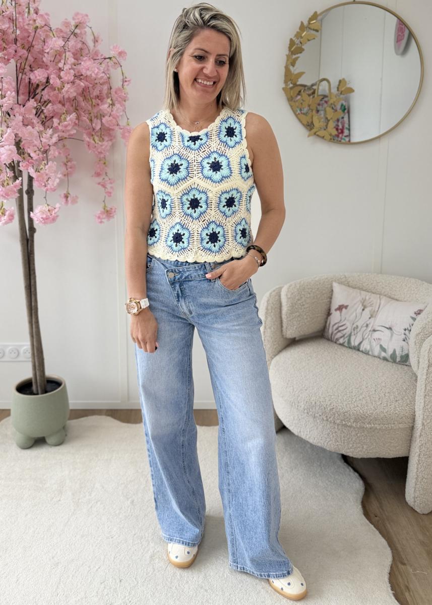 Top Milie bleu