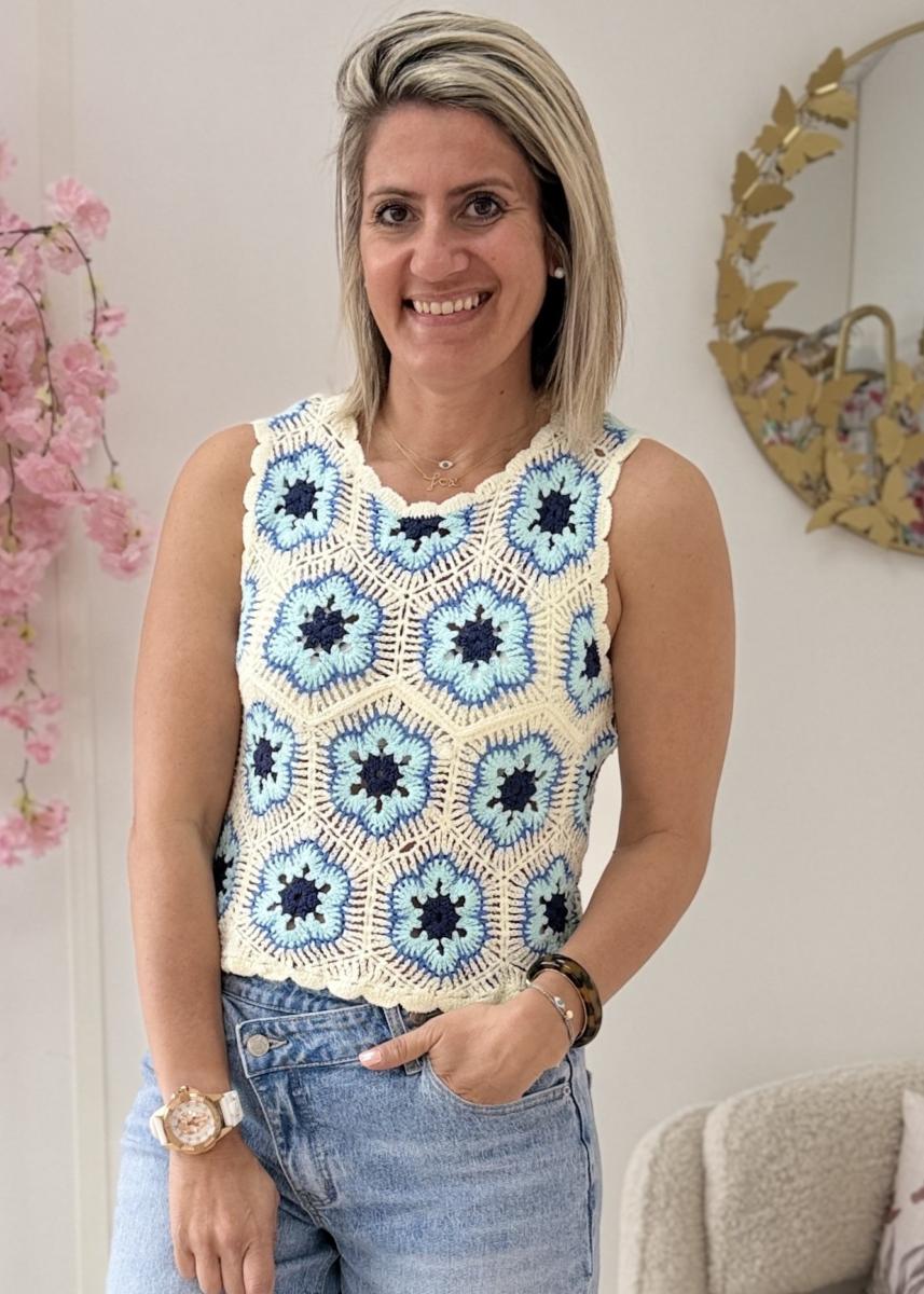 Top Milie bleu