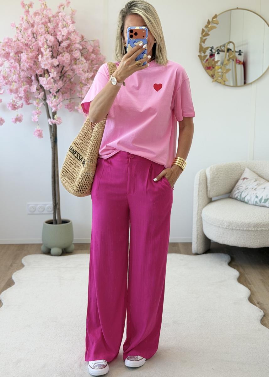Tee shirt Solene rose