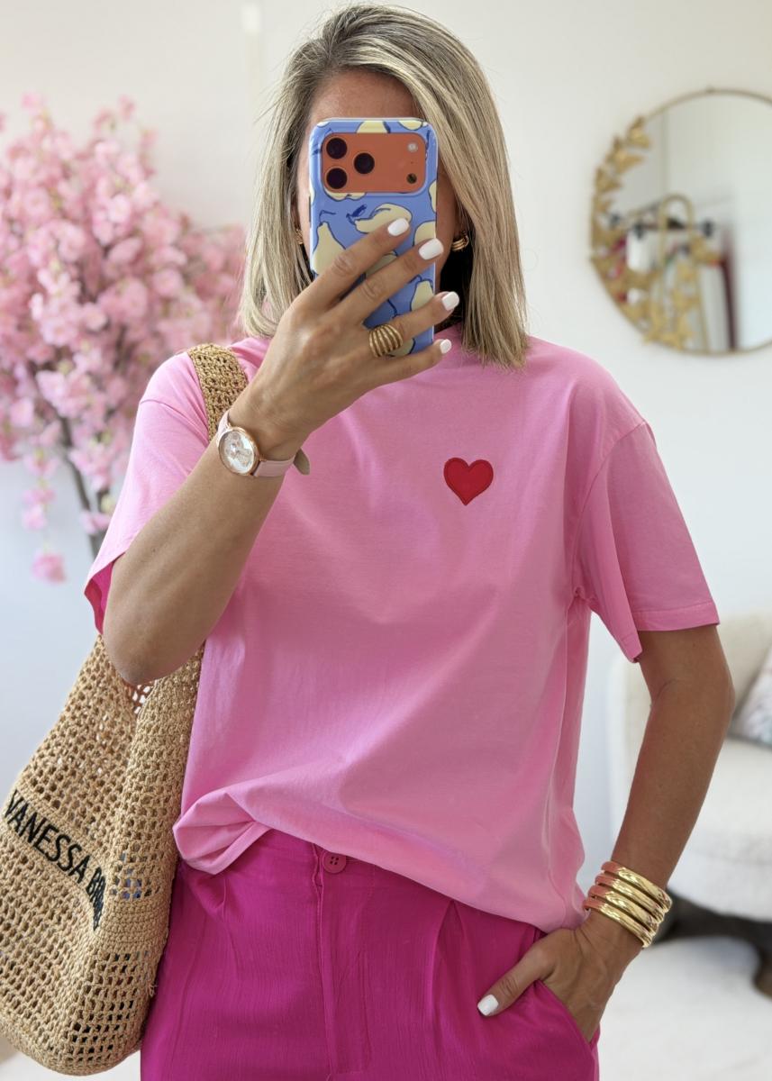 Tee shirt Solene rose