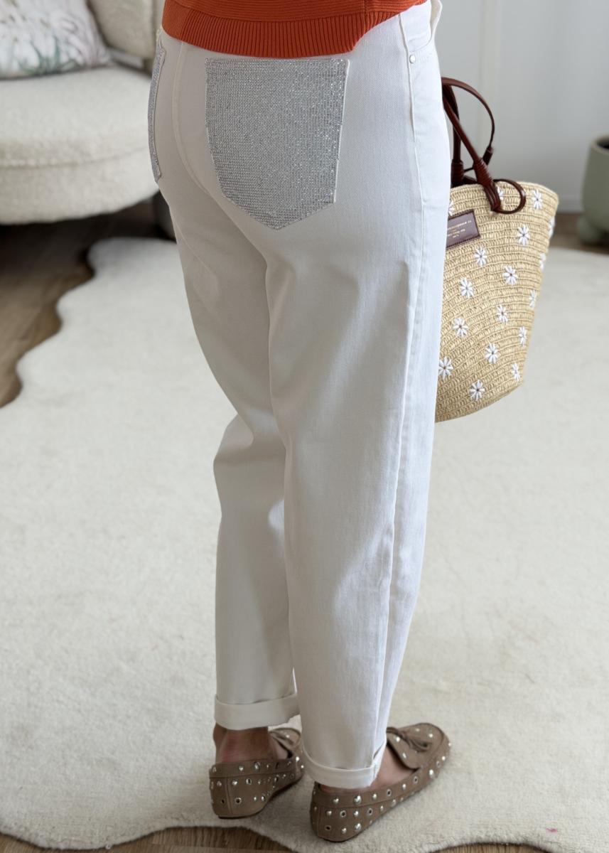 Jean Strass blanc (taille grand)