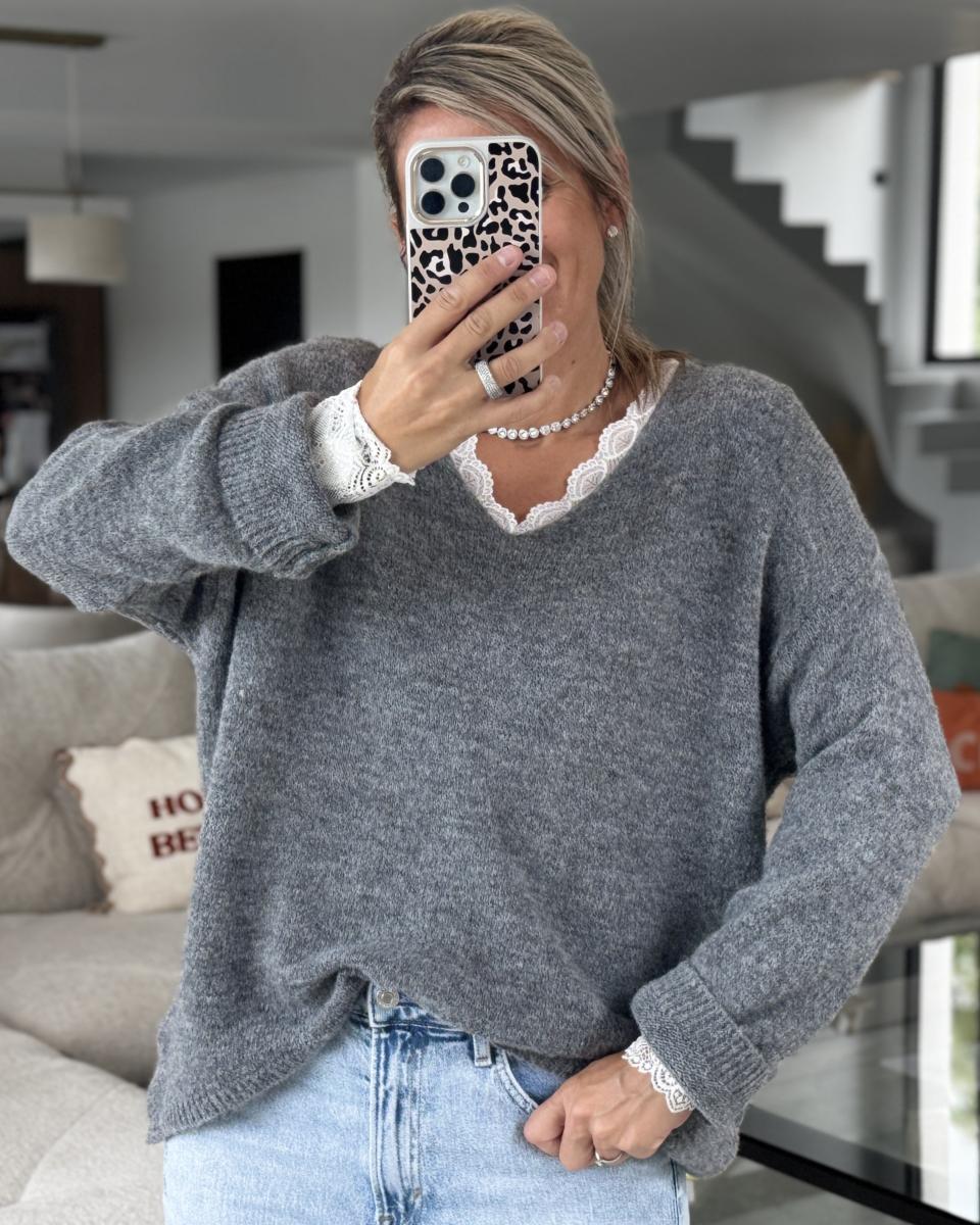 Sous pull dentelle blanc