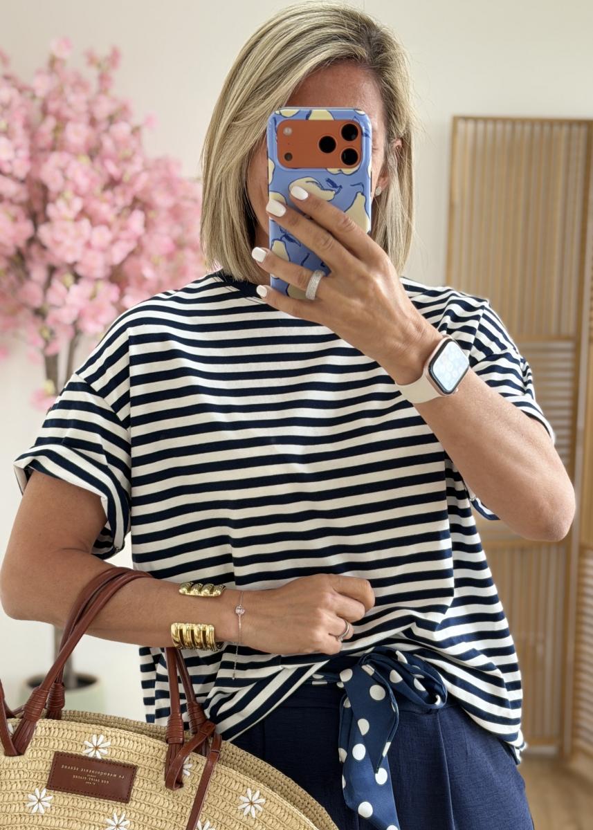 Tee shirt Lexie rayé marine