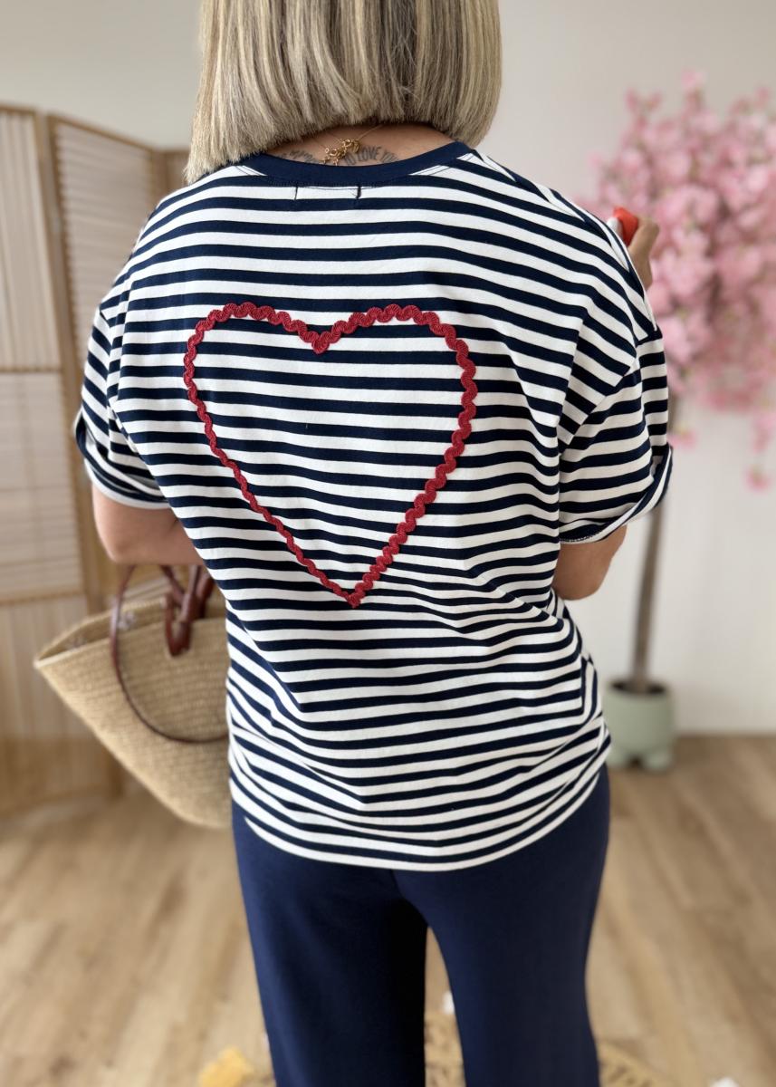 Tee shirt Lexie rayé marine