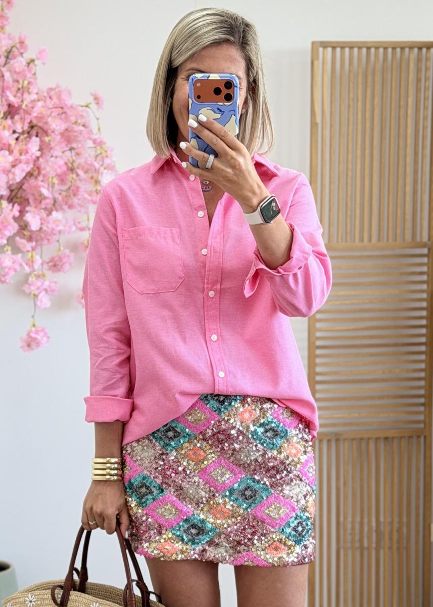 Chemise Sacha rose