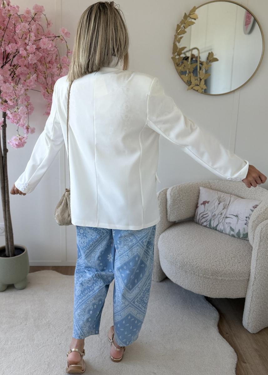 Blazer asymetrique blanc