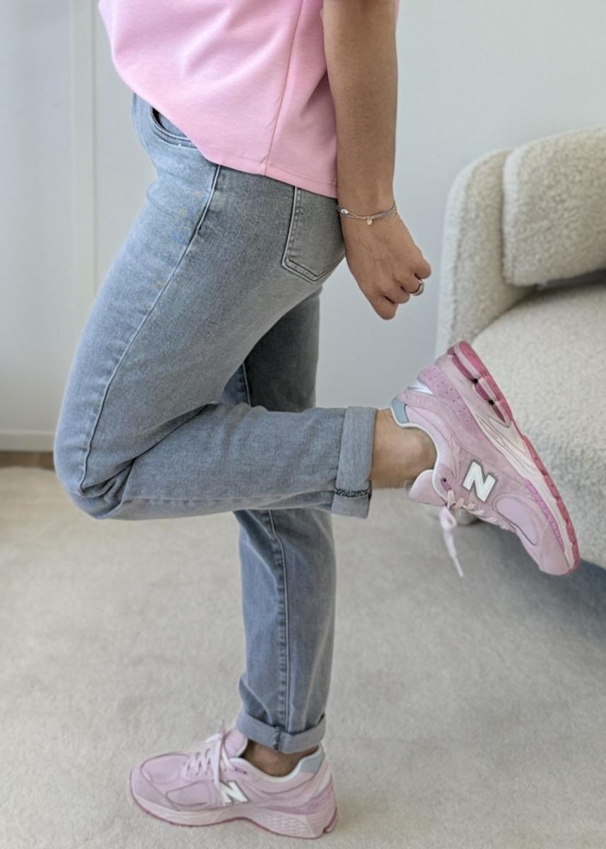 Jean mom Gris