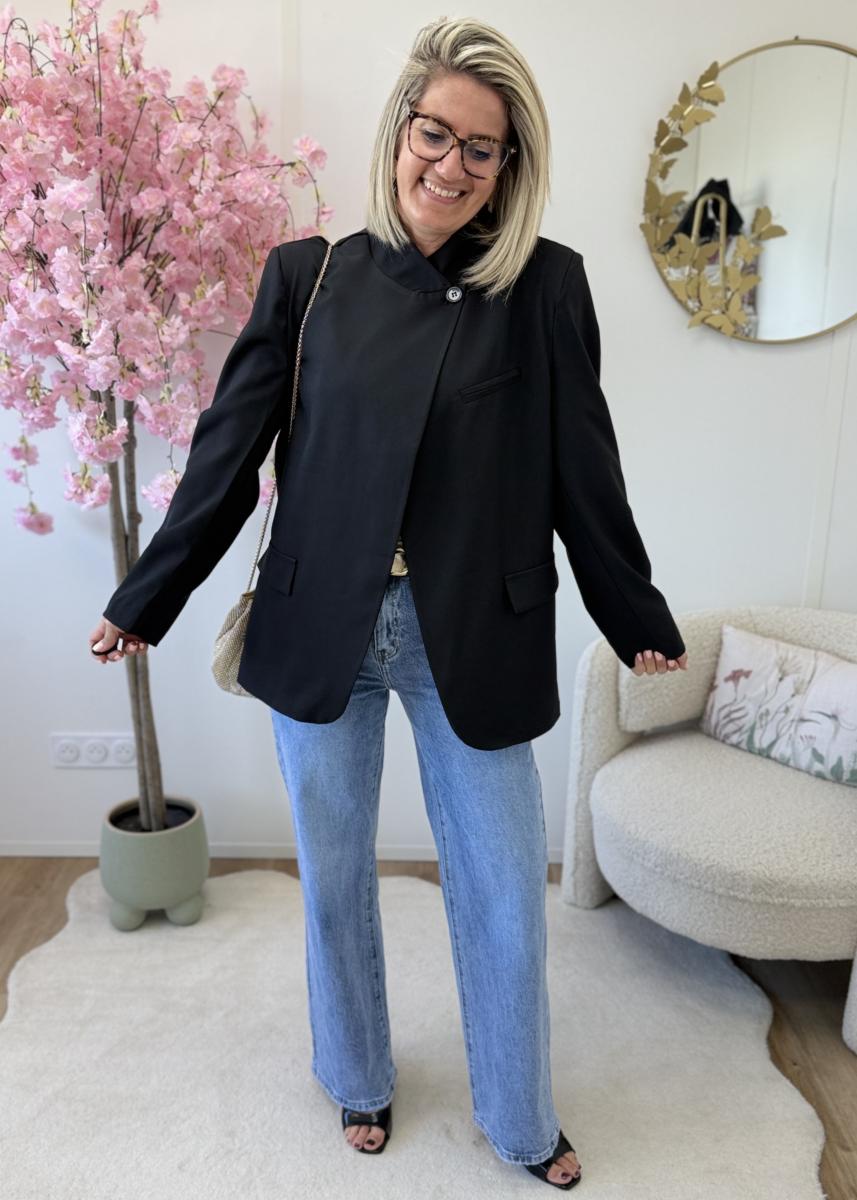 Blazer asymetrique noir