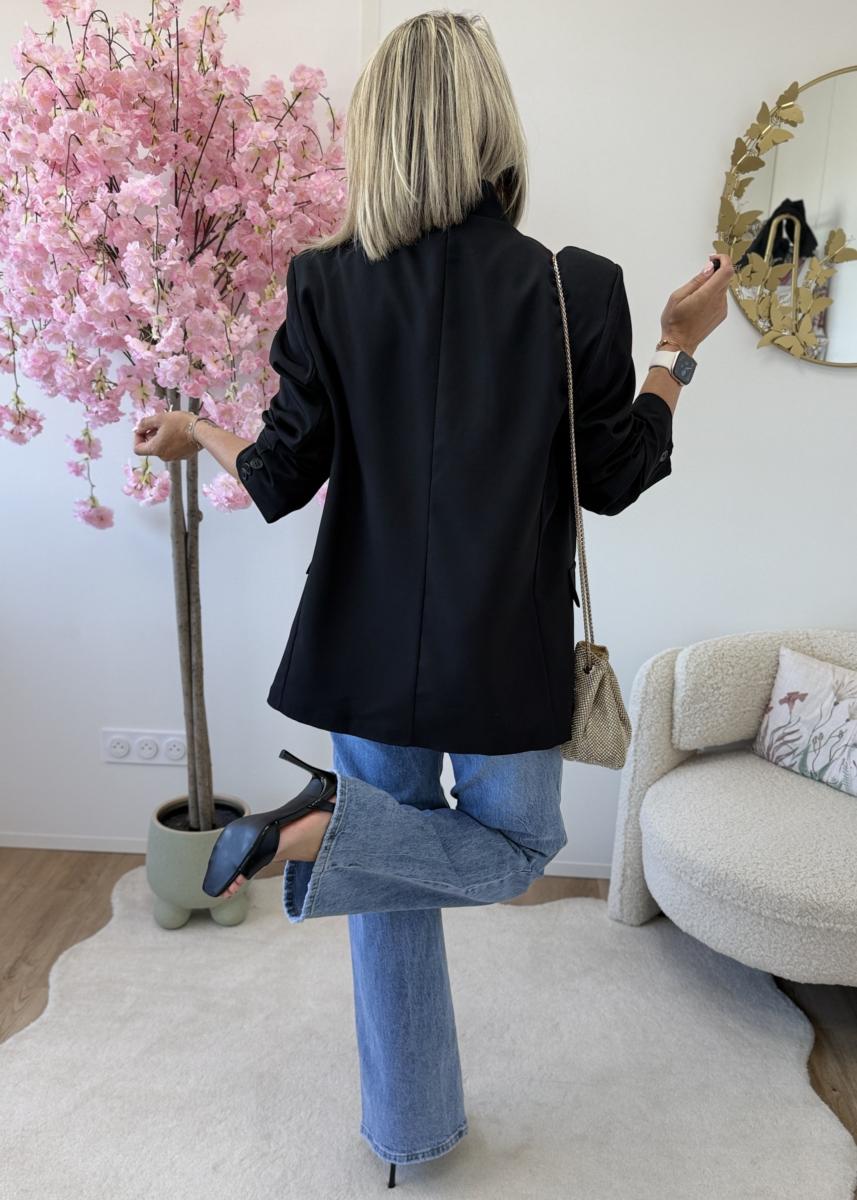 Blazer asymetrique noir