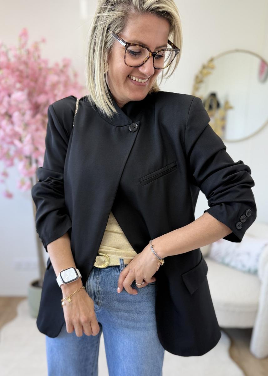 Blazer asymetrique noir