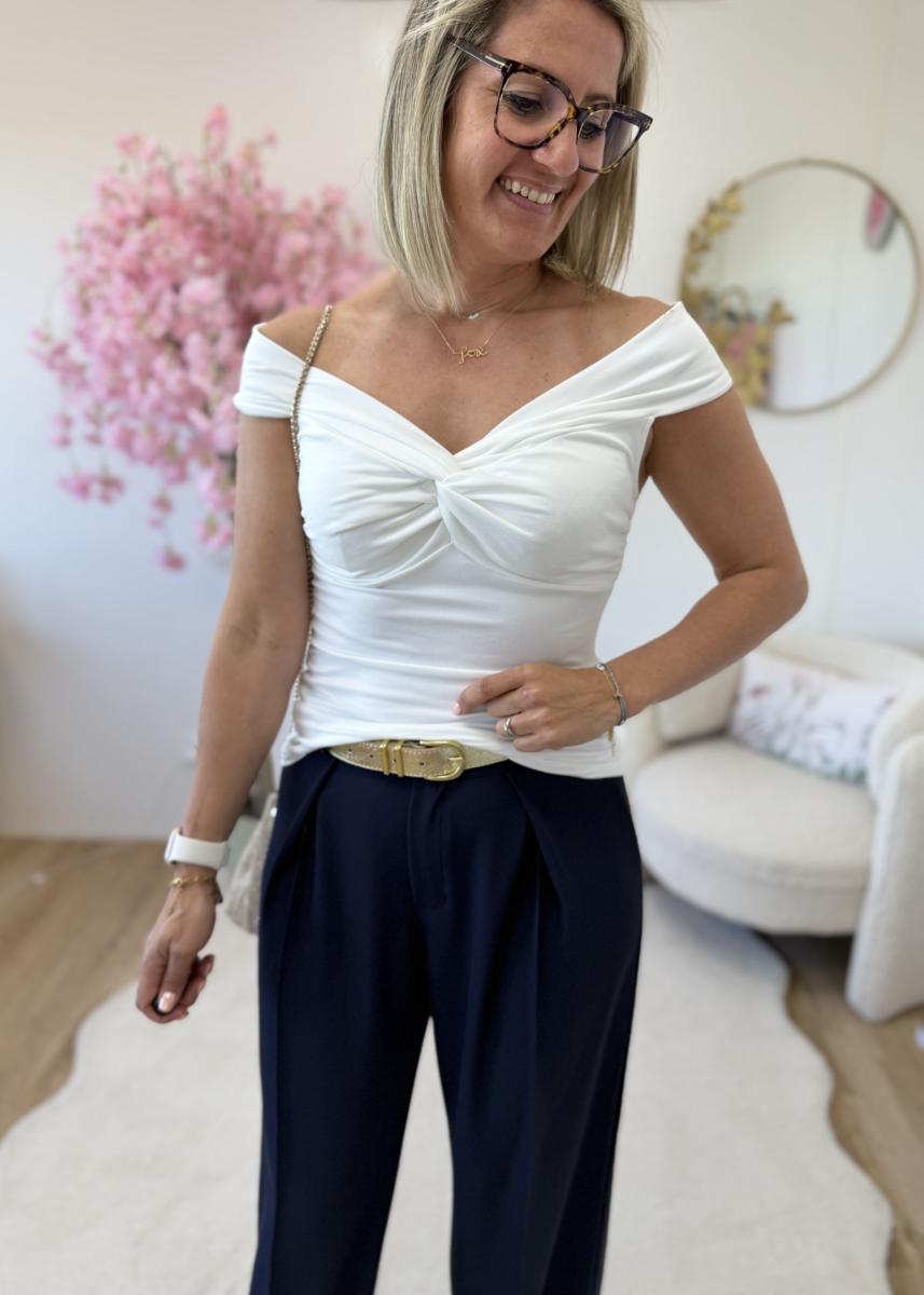 Top Sandy blanc