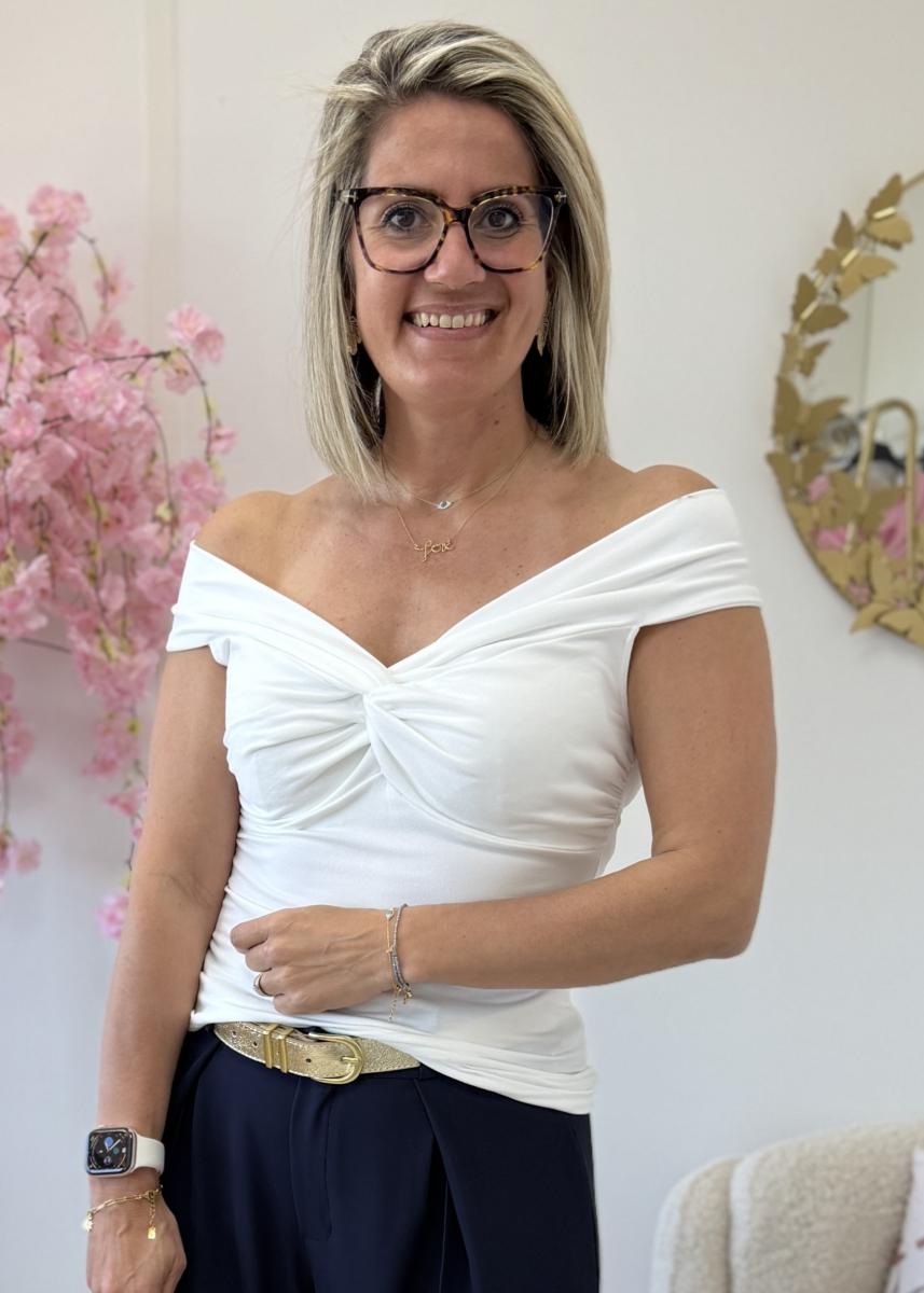 Top Sandy blanc