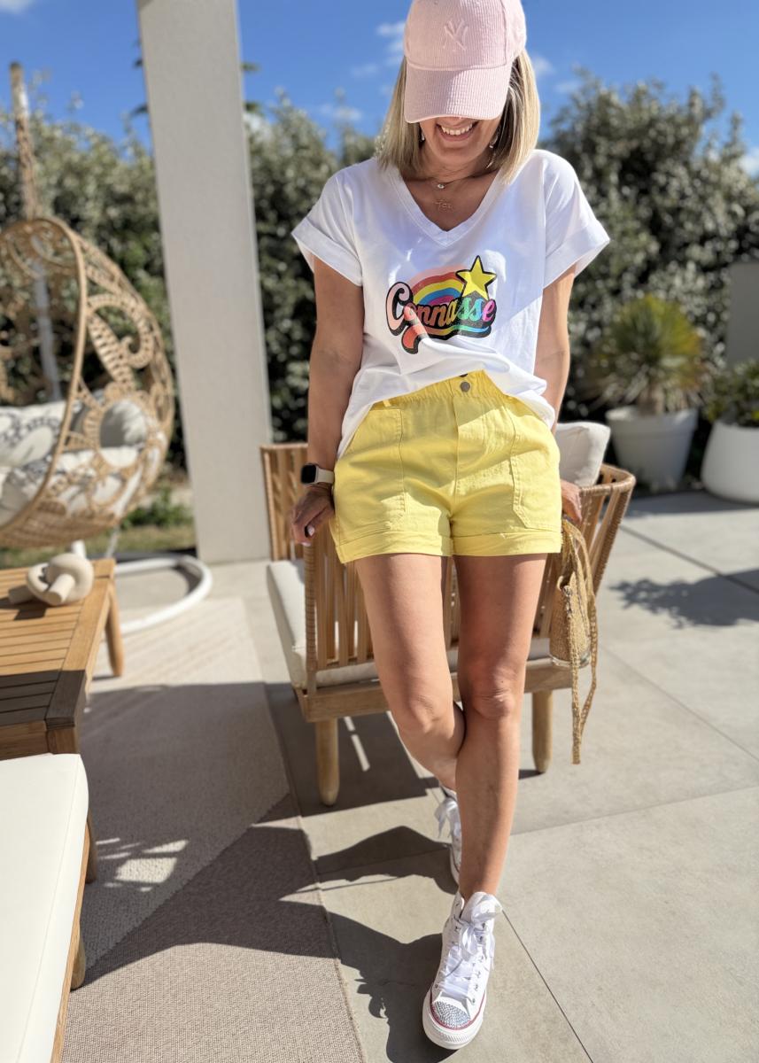 Tee shirt connasse blanc