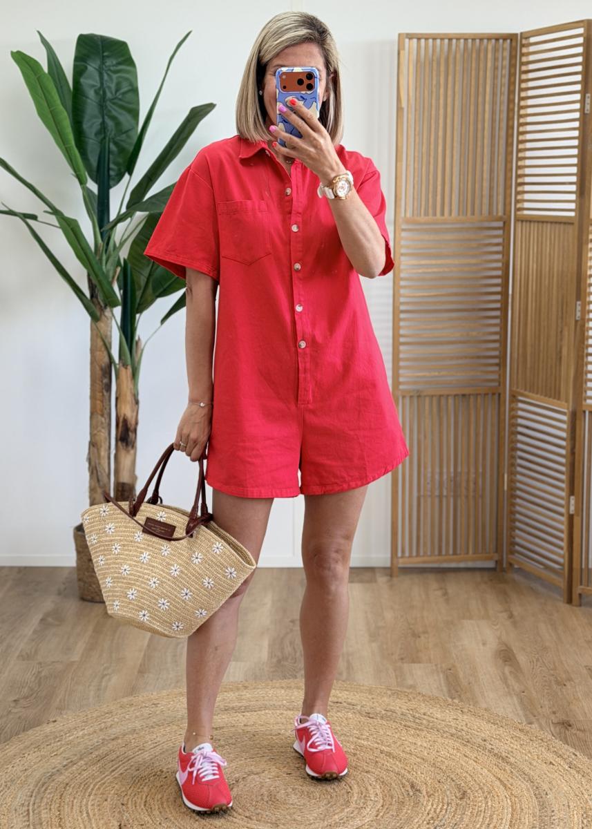 Combi short Dora rouge