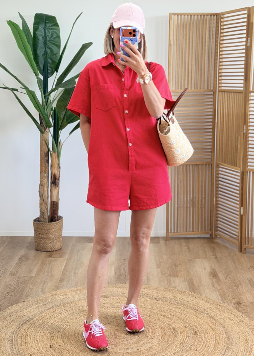Combi short Dora rouge
