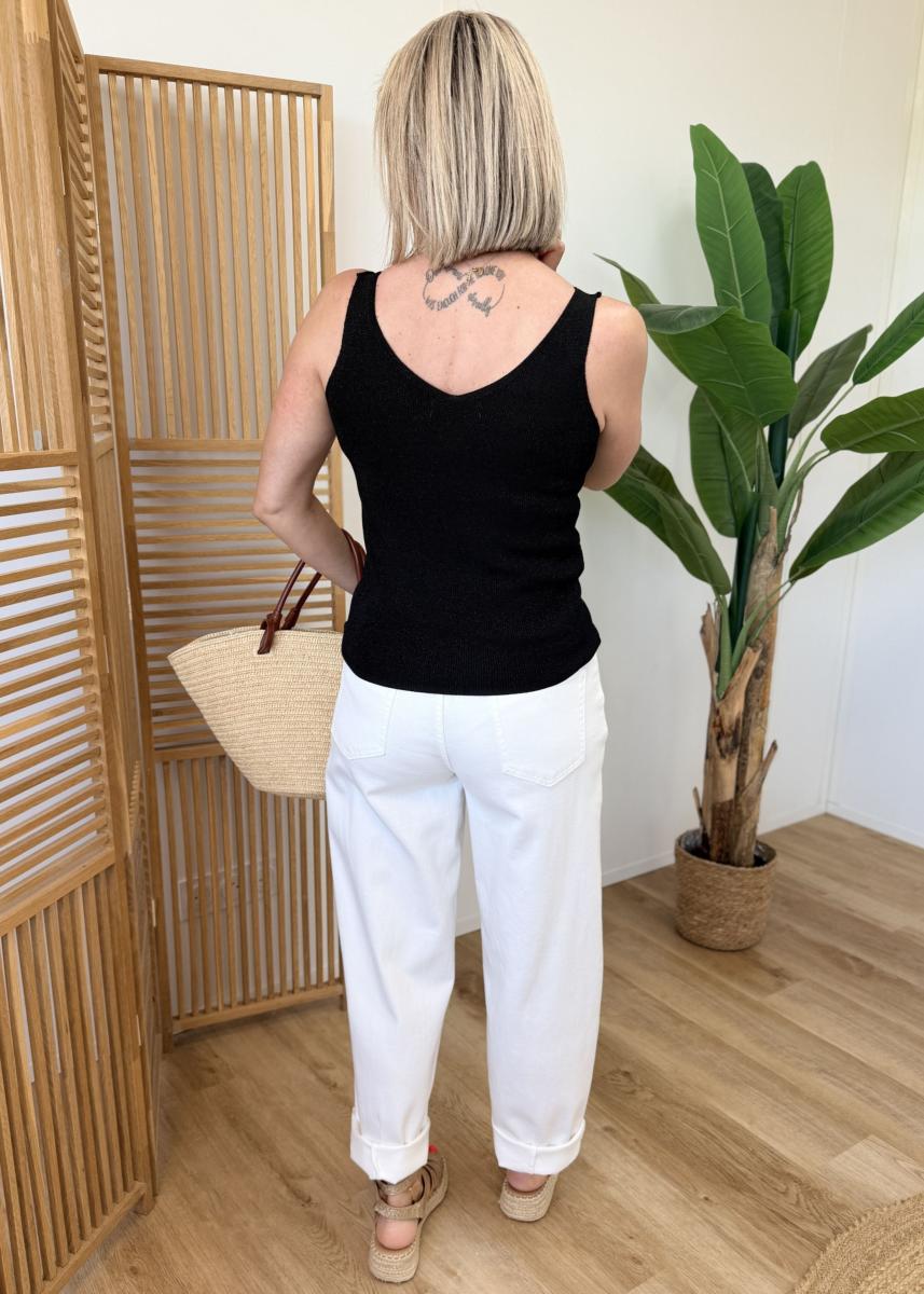 Top strass noir
