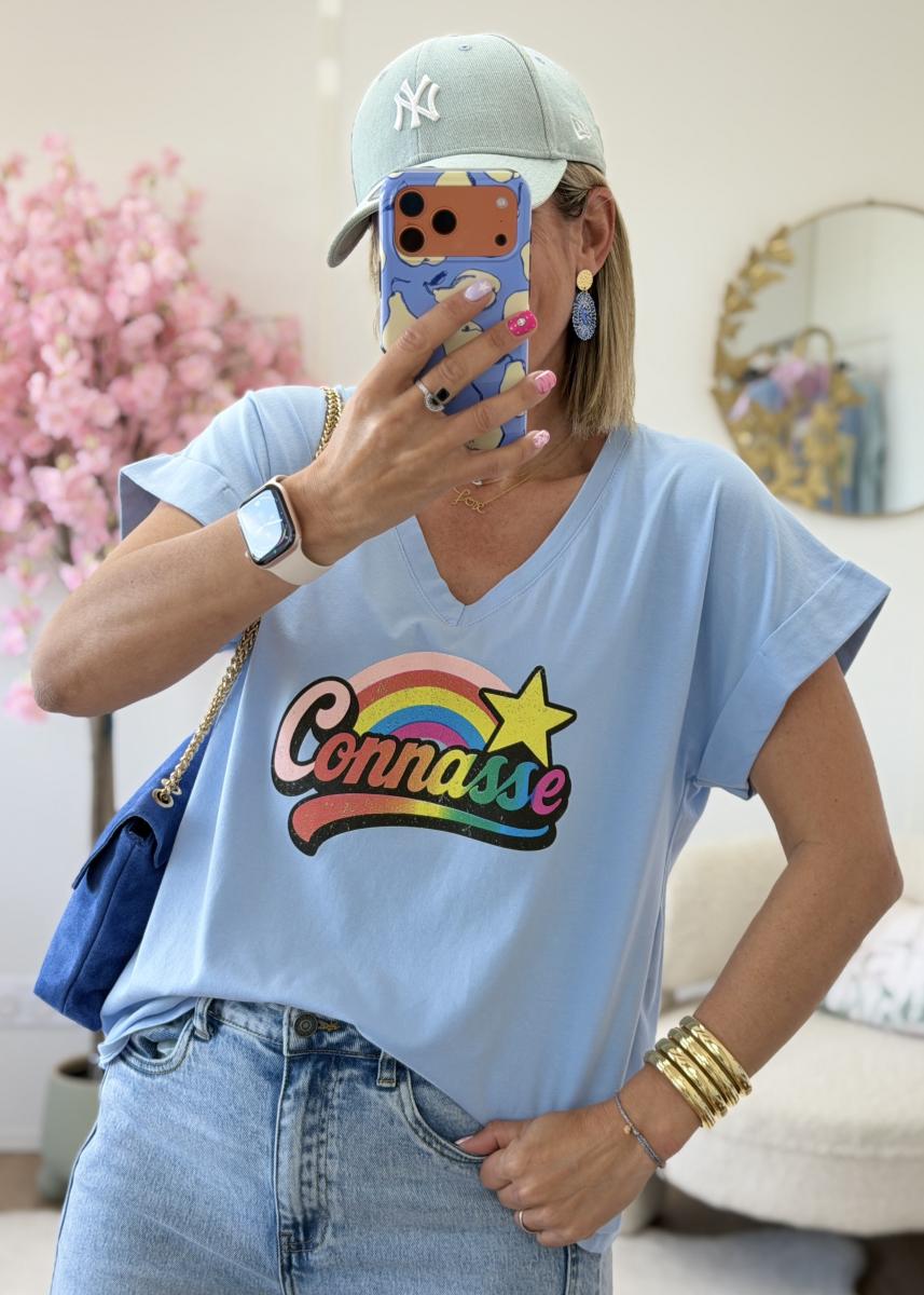 Tee shirt connasse bleu