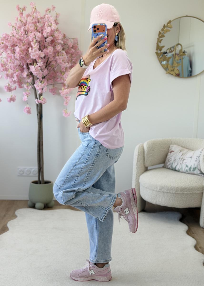 Tee shirt connasse rose