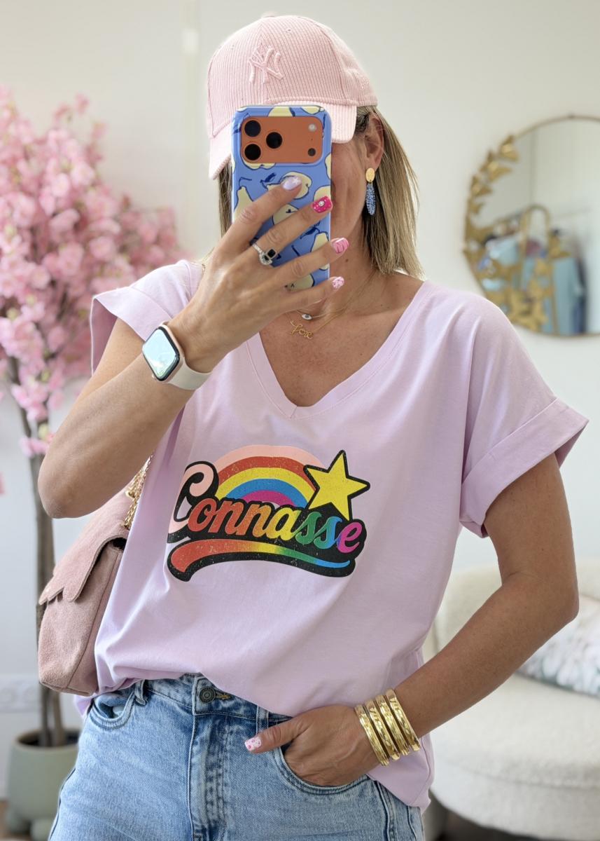 Tee shirt connasse rose