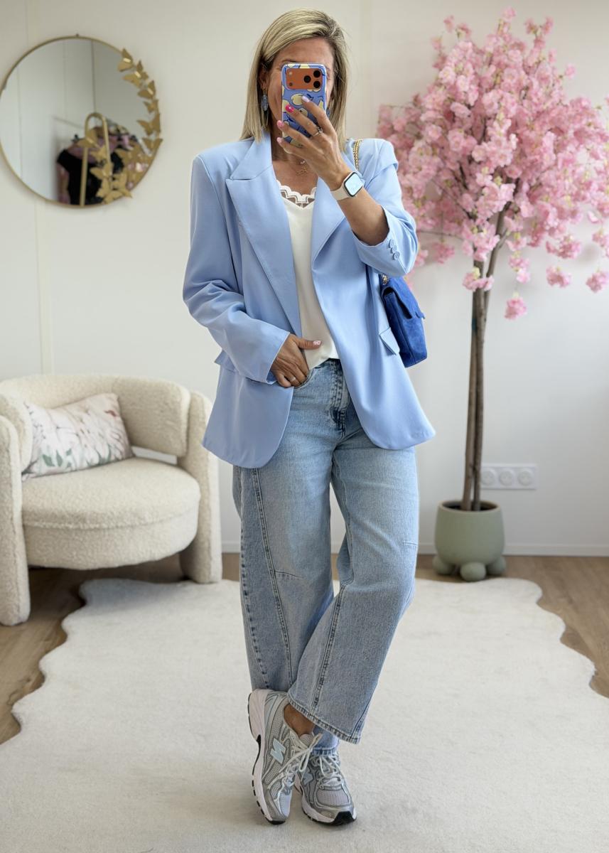 Blazer asymetrique ciel