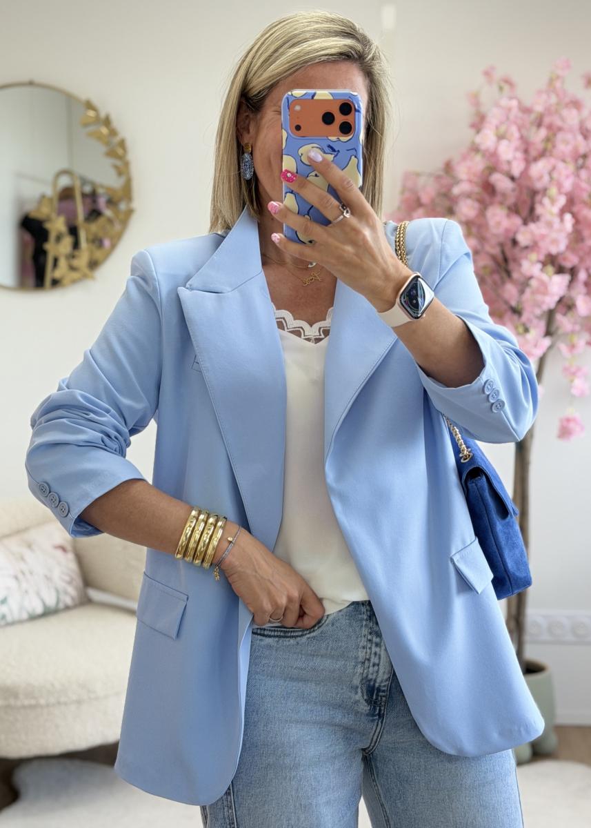 Blazer asymetrique ciel