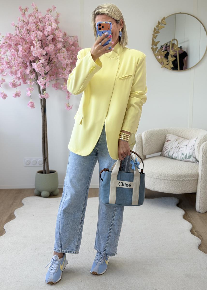 Blazer asymetrique jaune