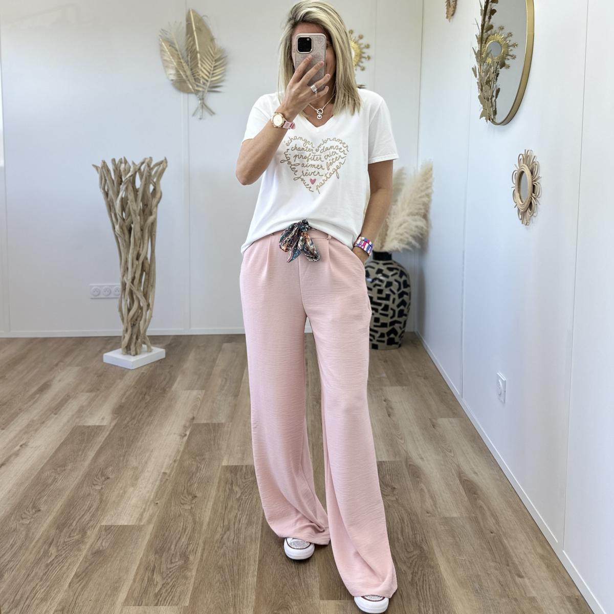 Pantalon Paula rose
