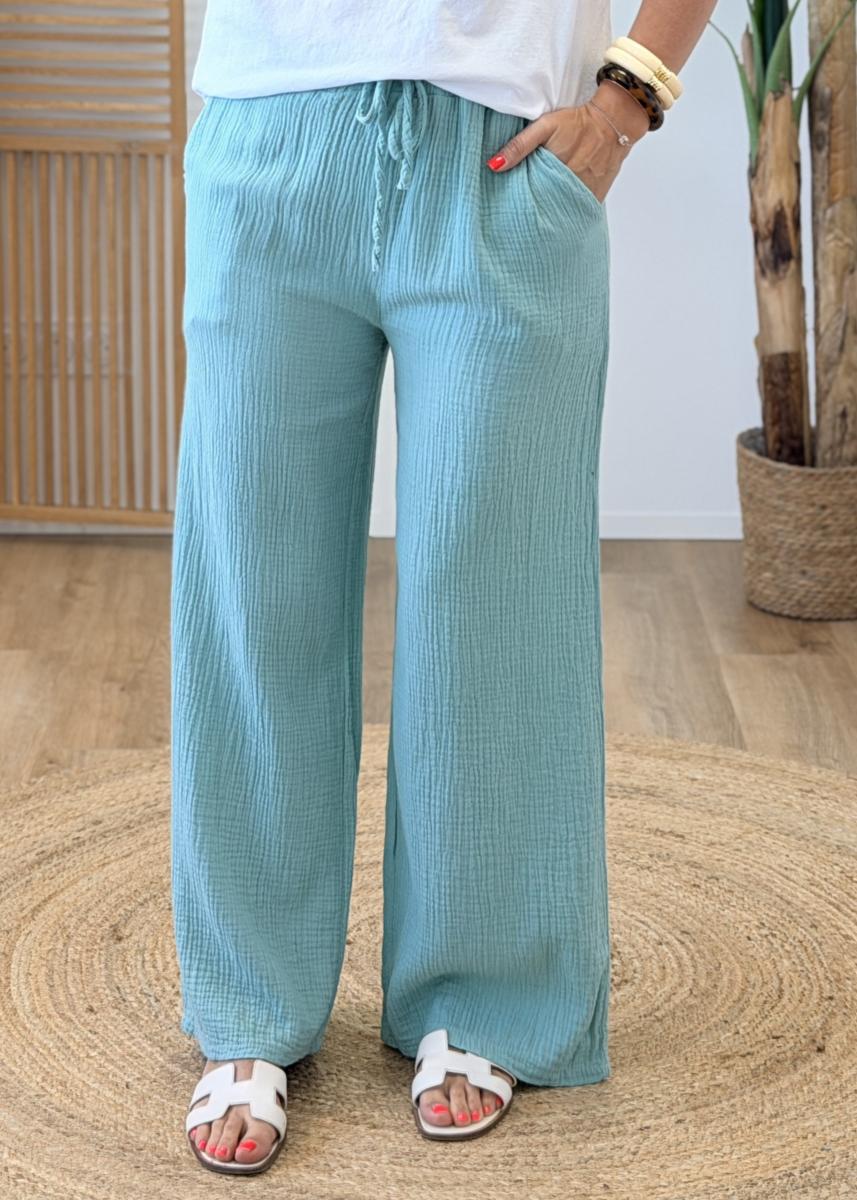 Pantalon Faustine vert