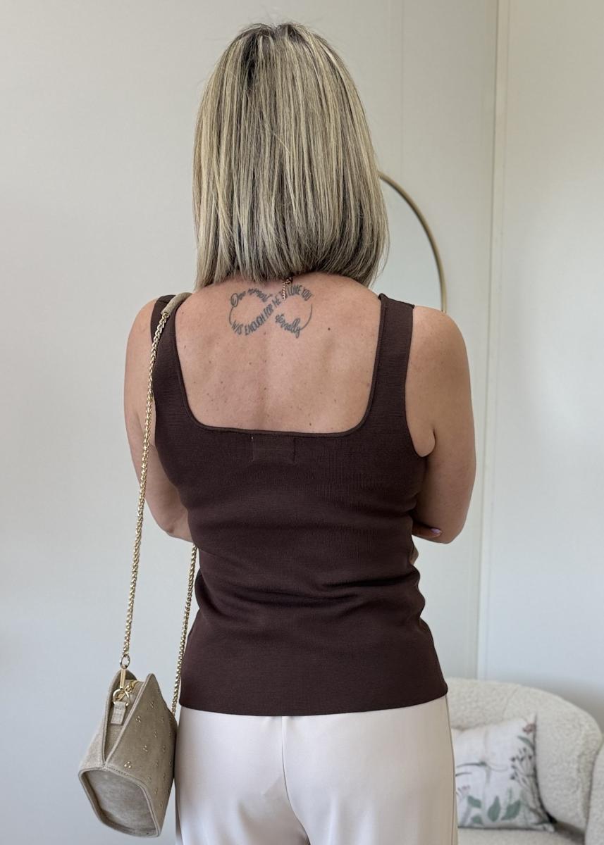 Top en maille choco