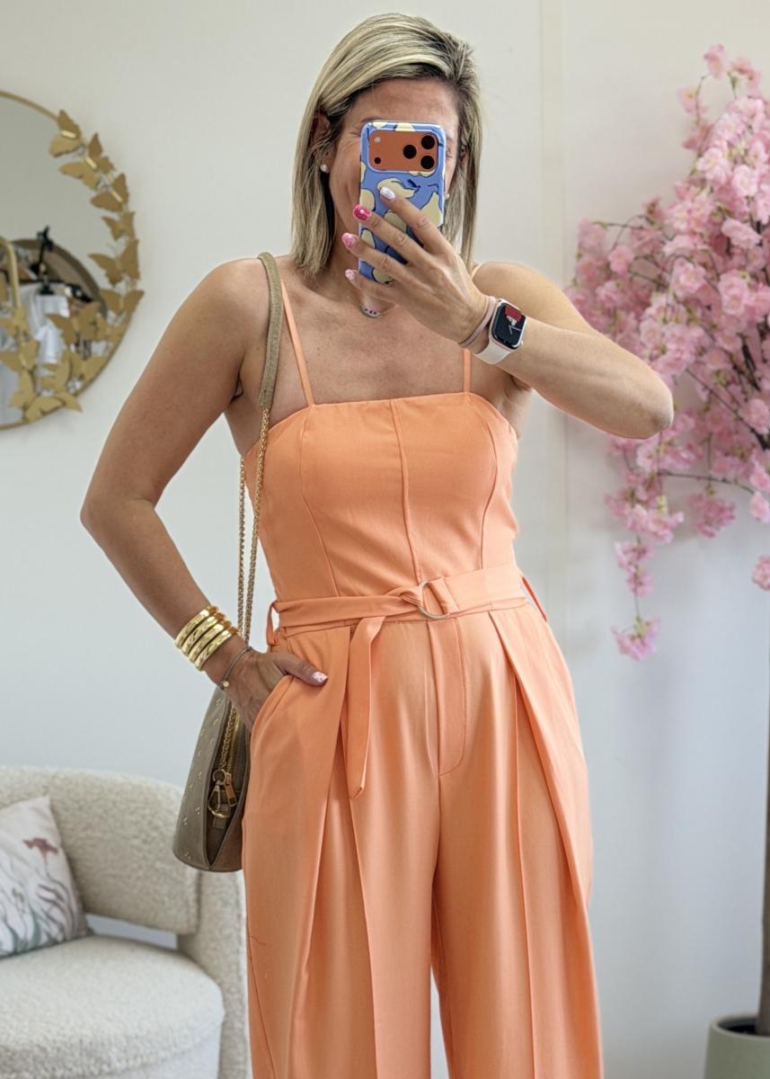 Combi bustier jeanne saumon