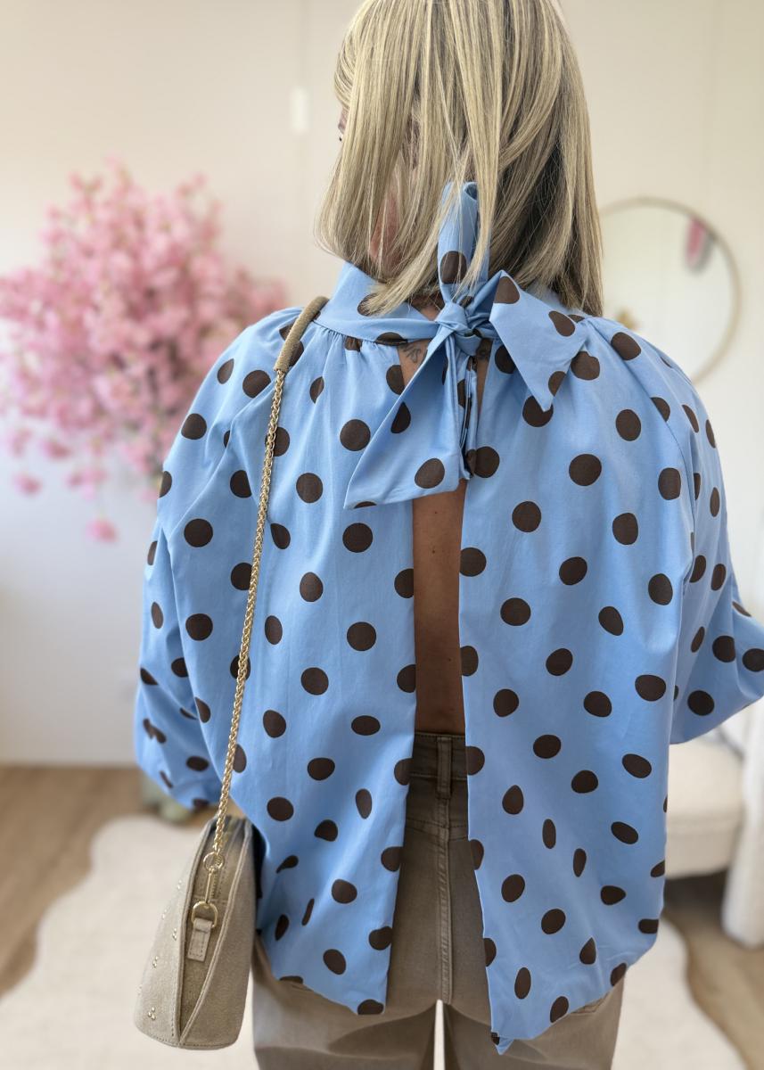 Blouse Inès bleue